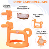 BPA Free Silicone Teething Toy for Baby (Orange)